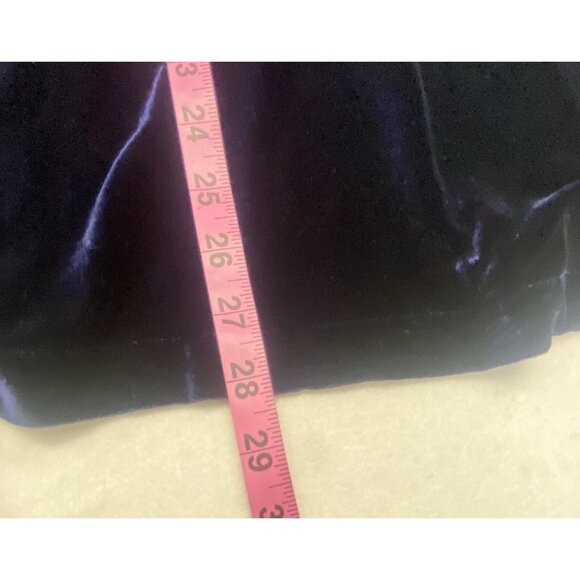 Vtg BRYAN EMERSON Women Velvet Cardigan OS Blue Button Front Event Casual 93-10 - Picture 8 of 9